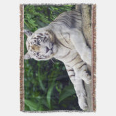 White Tiger 1 Throw Blanket Decke (Vorderseite Vertikal)