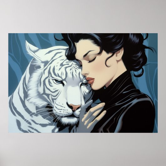 White Tiger Airbrush Poster (Vorne)