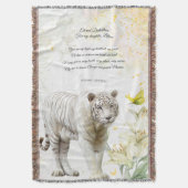 White Tiger and Lilies Devotion Blanket Decke (Vorderseite Vertikal)