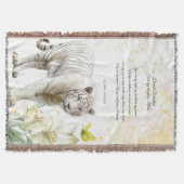 White Tiger and Lilies Devotion Blanket Decke (Vorderseite)