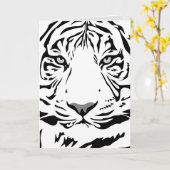 WHITE TIGER ART BIRTHDAY GREETCARDS KARTE (Gelbe Blume)