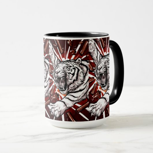 White Tiger Ascension Tasse (VorderseiteRechts)