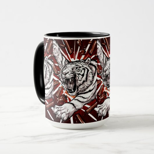 White Tiger Ascension Tasse (Vorderseite Links)