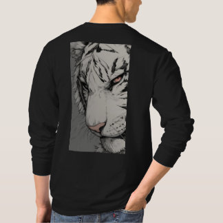 White Tiger Back Print Sweatshirt – Bold Wild Anim T-Shirt