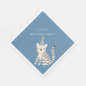 White Tiger Birthday Serviette (Ecke)