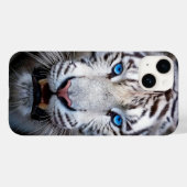 White Tiger Blue Eyes Case-Mate iPhone Hülle (Rückseite (Horizontal))