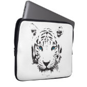 White Tiger Blue Eyes Graphic Laptopschutzhülle (Vorne Rechts)