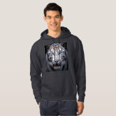 White Tiger Blue Eyes Hoodie (Vorne ganz)