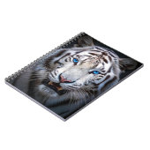 White Tiger Blue Eyes Notizblock (Linke Seite)