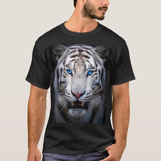 White Tiger Blue Eyes T-Shirt (Vorderseite)
