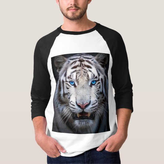 White Tiger Blue Eyes T-Shirt (Vorderseite)
