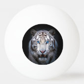 White Tiger Blue Eyes Tischtennisball (Rückseite)