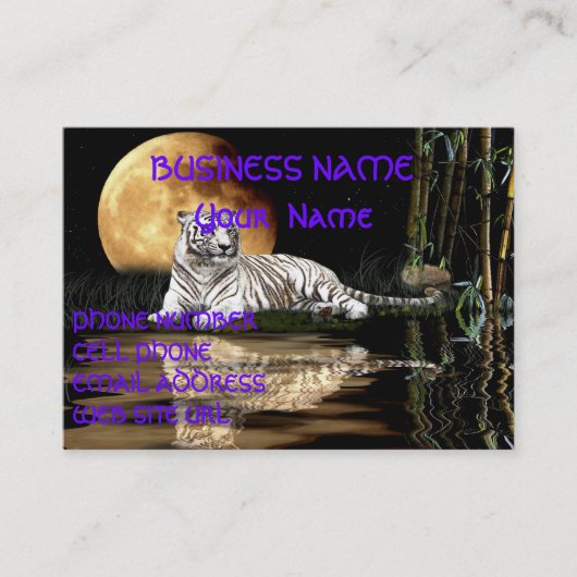 WHITE TIGER Business Card Visitenkarte (Vorderseite)