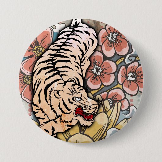 White Tiger Button (Vorderseite)