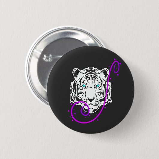White Tiger Button (Vorne & Hinten)