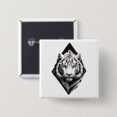 White Tiger Button (Vorne & Hinten)