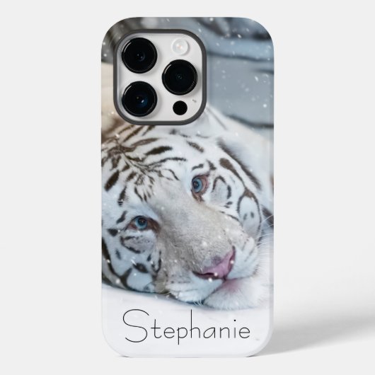 White Tiger Case-Mate iPhone Hülle (Rückseite)