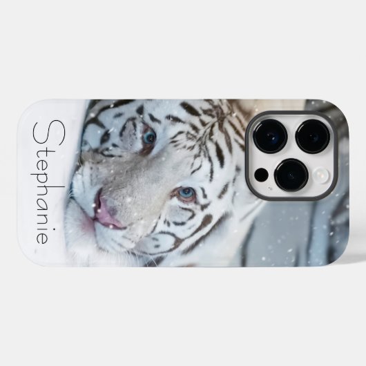 White Tiger Case-Mate iPhone Hülle (Rückseite (Horizontal))
