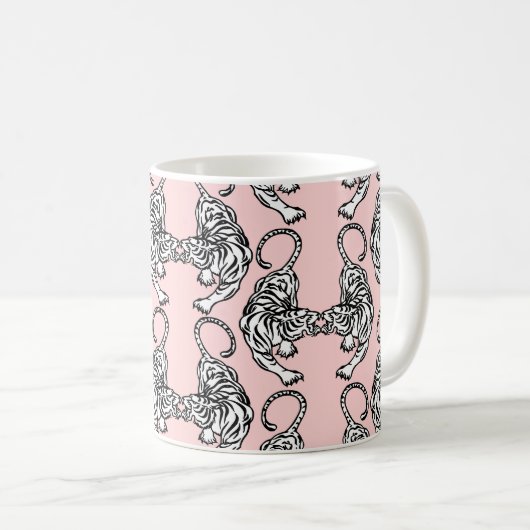 White Tiger Coffee Tasse (VorderseiteRechts)