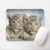 White Tiger Cubs Mouse Pad Mousepad (Mit Mouse)