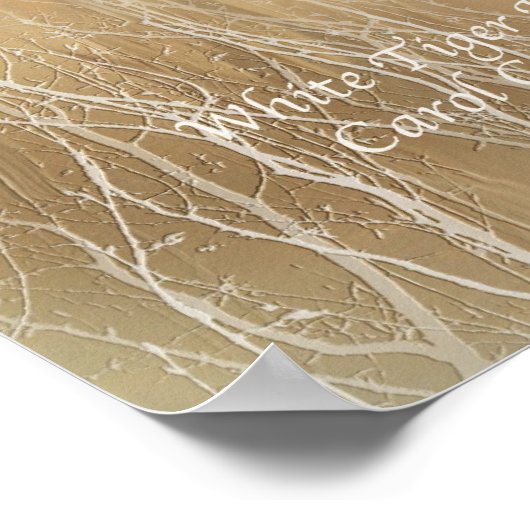 White Tiger Dreams Fine Art Poster/Print Poster (Ecke)