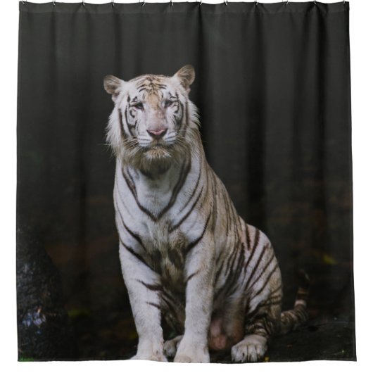 WHITE TIGER DUSCHVORHANG (Vorderseite)