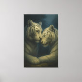 White Tiger – Eternal Affection • Premium Fine Art Leinwanddruck (Vorderseite)