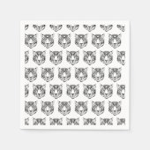 White Tiger Face Head Wildtiere Feline Lover Serviette (Vorderseite)