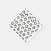 White Tiger Face Head Wildtiere Feline Lover Serviette (Ecke)