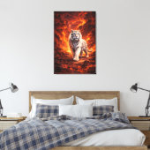 White Tiger Fantasy Art | Man Jiang Hong Art Serie Leinwanddruck (Insitu (Schlafzimmer))