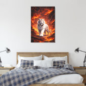 White Tiger Fantasy Art | Man Jiang Hong Art Serie Leinwanddruck (Insitu (Schlafzimmer))