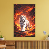 White Tiger Fantasy Art | Man Jiang Hong Art Serie Leinwanddruck (Insitu (Wohnzimmer))