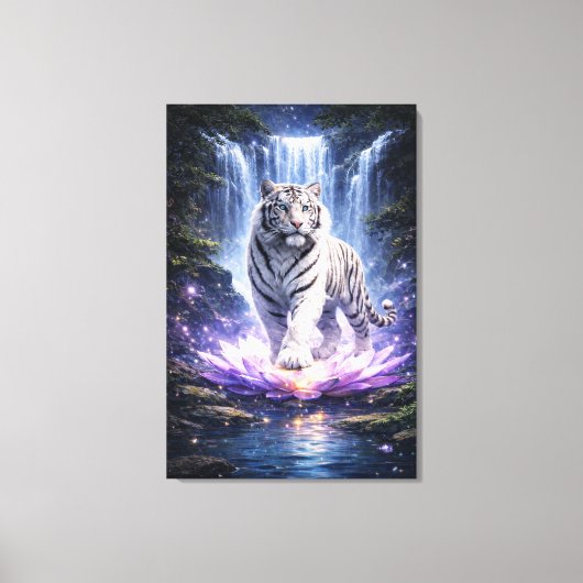 White Tiger Fantasy Art | Man Jiang Hong Art Serie Leinwanddruck (Vorderseite)