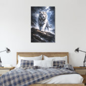 White Tiger Fantasy Art | Man Jiang Hong Art Serie Leinwanddruck (Insitu (Schlafzimmer))