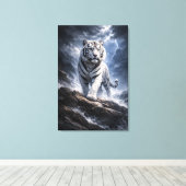 White Tiger Fantasy Art | Man Jiang Hong Art Serie Leinwanddruck (Insitu (Holzboden))