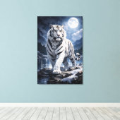 White Tiger Fantasy Art | Man Jiang Hong Art Serie Leinwanddruck (Insitu (Holzboden))