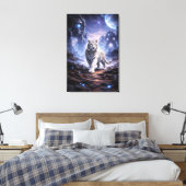 White Tiger Fantasy Art | Man Jiang Hong Art Serie Leinwanddruck (Insitu (Schlafzimmer))