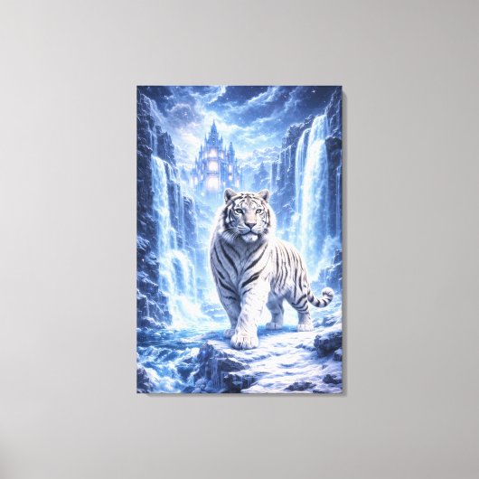 White Tiger Fantasy Art | Man Jiang Hong Art Serie Leinwanddruck (Vorderseite)