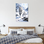White Tiger Fantasy Art | Man Jiang Hong Art Serie Leinwanddruck (Insitu (Schlafzimmer))