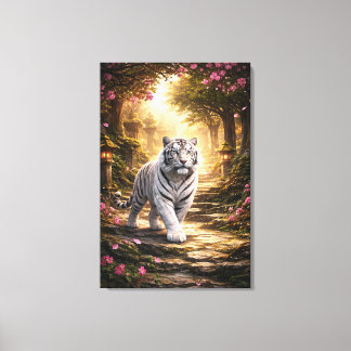 White Tiger Fantasy Art | Man Jiang Hong Art Serie Leinwanddruck