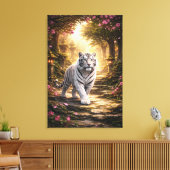 White Tiger Fantasy Art | Man Jiang Hong Art Serie Leinwanddruck (Insitu (Wohnzimmer))