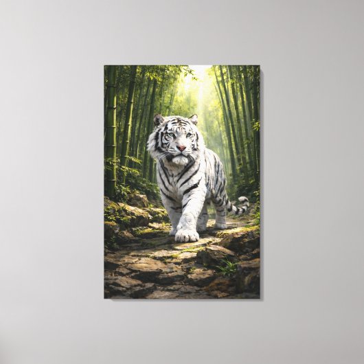 White Tiger Fantasy Art | Man Jiang Hong Art Serie Leinwanddruck (Vorderseite)