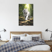 White Tiger Fantasy Art | Man Jiang Hong Art Serie Leinwanddruck (Insitu (Schlafzimmer))