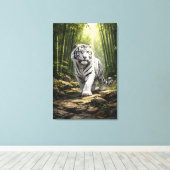White Tiger Fantasy Art | Man Jiang Hong Art Serie Leinwanddruck (Insitu (Holzboden))