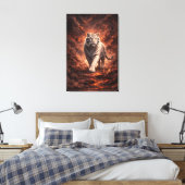White Tiger Fantasy Art | Man Jiang Hong Art Serie Leinwanddruck (Insitu (Schlafzimmer))