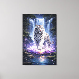 White Tiger Fantasy-Kunst Man Jiang Hong Kunstse Leinwanddruck