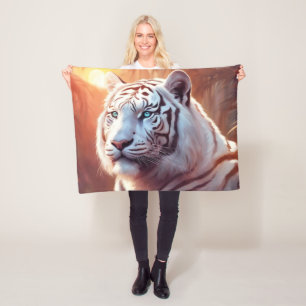 "White Tiger" Fleece Blanket, 30"x40"