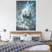 White Tiger – Frost King Ice Burst Descent – ManJi Leinwanddruck (Insitu (Schlafzimmer))