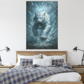 White Tiger – Frost King Ice Burst Descent – ManJi Leinwanddruck (Insitu (Schlafzimmer))