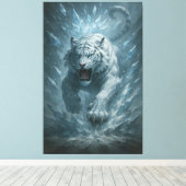 White Tiger – Frost King Ice Burst Descent – ManJi Leinwanddruck (Insitu (Holzboden))
